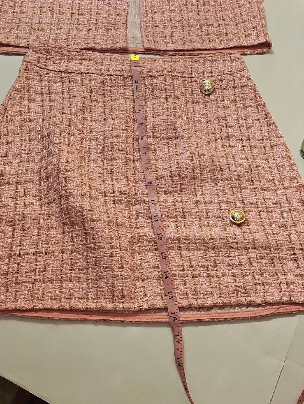 Elle Woods Pink Costume Tweed Mini Skirt Set.size XS